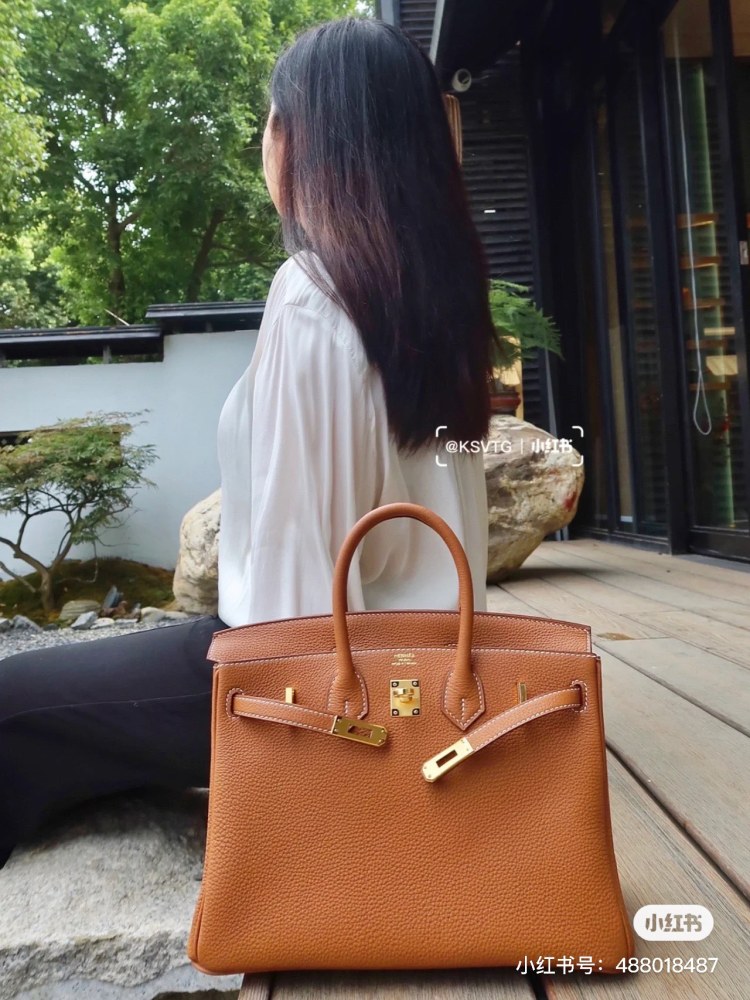 Hermes Platinum Gold Brown Super Tall
