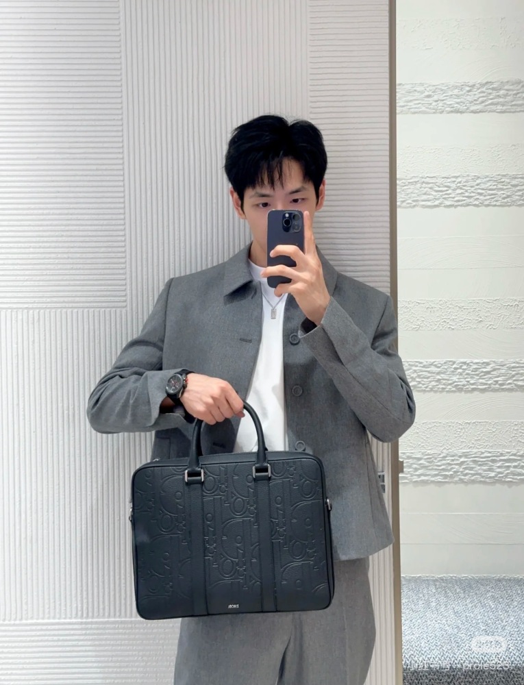 Dior briefcase made of cowhide