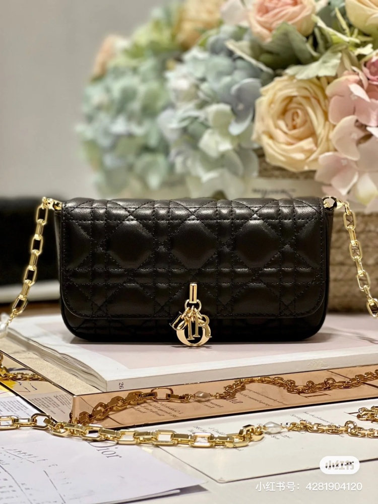 Lady Dior phone case
The small chain is very beautiful and can be slung over one shoulder. It cannot be adjusted and can hold a phone, lipstick, napkins, car keys~# dior # dior2024