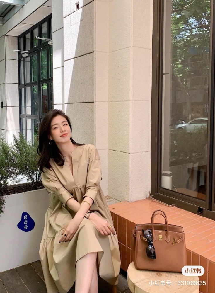 Hermes Platinum Gold Brown Super Tall