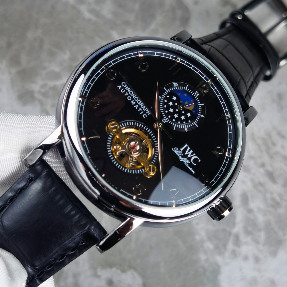 IWC Sun Moon Star Hollow Fully Automatic Mechanical Movement Men's Watch
