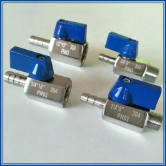stainless steel mini hose ball valve with male and female nipple ball valve for hose connector