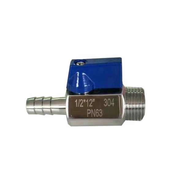 stainless steel mini hose ball valve with male and female nipple ball valve for hose connector