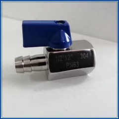 stainless steel mini hose ball valve with male and female nipple ball valve for hose connector