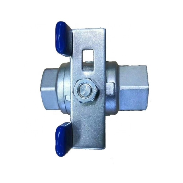 stainless steel 2 PC ball valve with butterfly handle
