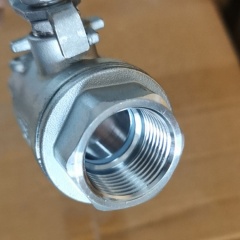 stainless steel 2 PC ball valve with butterfly handle