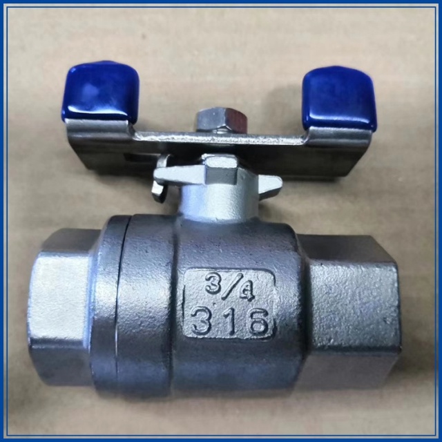stainless steel 2 PC ball valve with butterfly handle