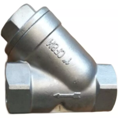 STAINLESS STEEL Y-SPRING CHECK VALVE CF8/CF8M Stainless Steel Y Type Spring Check Valve Thread End Y Type Spring Check Valve stainless steel 304 316 Y-strainer