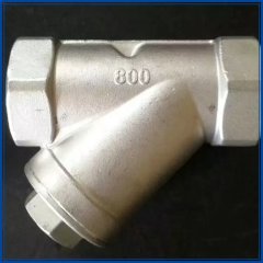 STAINLESS STEEL Y-SPRING CHECK VALVE CF8/CF8M Stainless Steel Y Type Spring Check Valve Thread End Y Type Spring Check Valve stainless steel 304 316 Y-strainer
