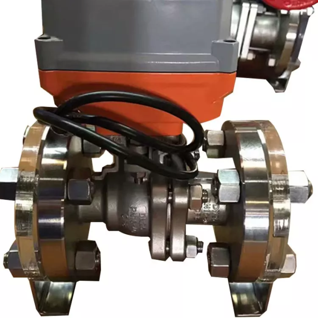 COVNA HK60-Q-3PS Stainless Steel Female Thread Motorized Ball Valve motorized actuated pneumatic control ball valve