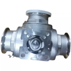Stainless Steel Sanitary DN50/2 inch Threaded 3 Way Ball Valve L type T type 3 Way Tri-Clamp Ball Valve