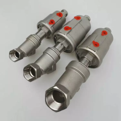 straight through stainless steel pneumatic angle seat valve