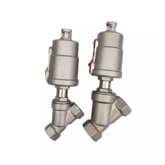 straight through stainless steel pneumatic angle seat valve
