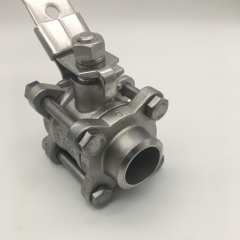 Custom Hot Sale High Quality Stainless Steel 304 316 3PCS Butt Welding Ball Valve