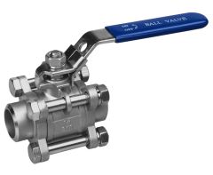 Custom Hot Sale High Quality Stainless Steel 304 316 3PCS Butt Welding Ball Valve