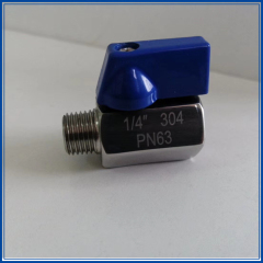 Customizable Good Quality Stainless Steel Mini Ball Valve with Male & Female Threads 