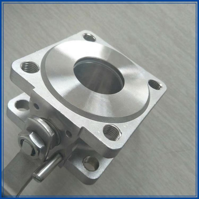 stainless steel 1-PC wafer flanged ball valve 2-PC flanged ball valve 3-PC ball valve with direct mounting pad