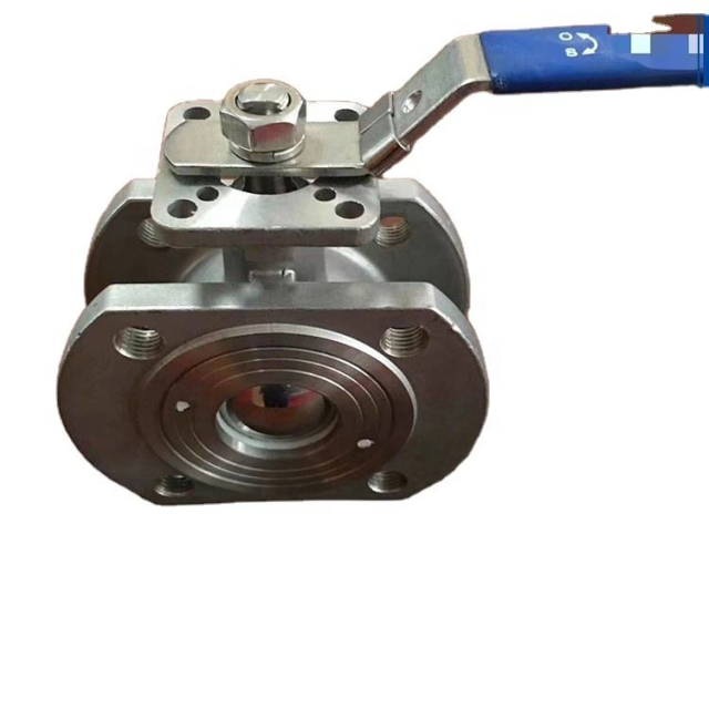 stainless steel 1-PC wafer flanged ball valve 2-PC flanged ball valve 3-PC ball valve with direct mounting pad