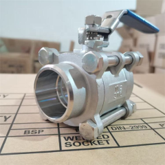 stainless steel 3PCS Socket Weld ball valve