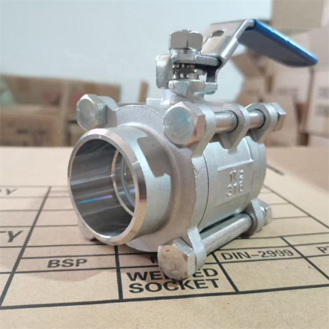 stainless steel 3PCS Socket Weld ball valve