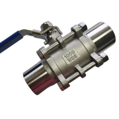 Custom Hot Sale High Quality Stainless Steel 304 316 3PCS Long Butt Weld End Ball Valve