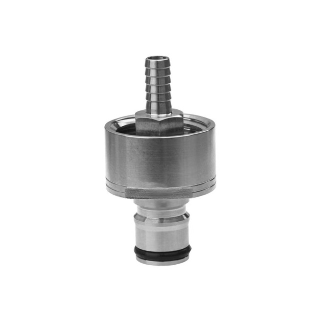Stainless Steel Carbonation Cap Counter Pressure Bottle Filling with 5/16" Barb Ball Lock Type CO2 Coupling Carbonate Soda Beer
