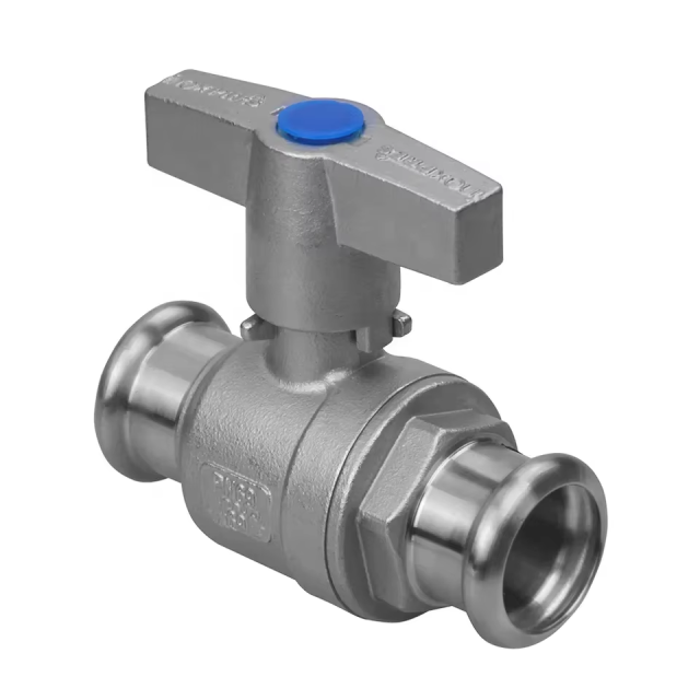 Custom Hot Sale High Quality Stainless Steel 304 316 3PCS Press End Ball Valve