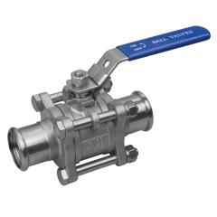 Custom Hot Sale High Quality Stainless Steel 304 316 3PCS Press End Ball Valve