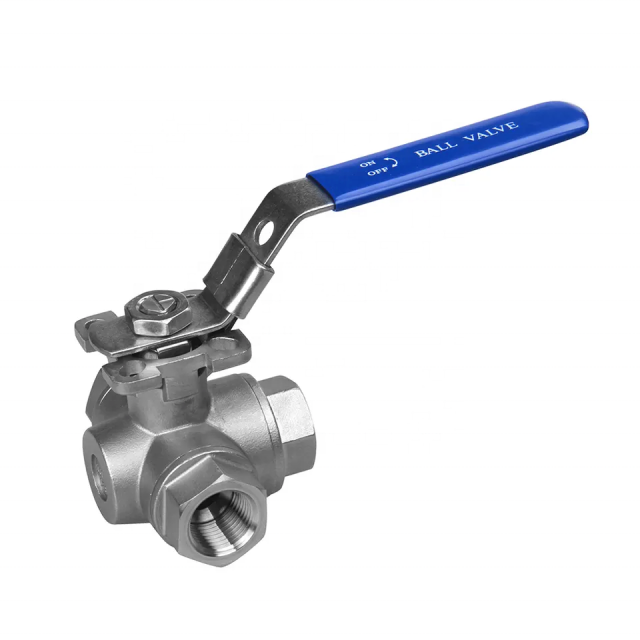 stainless steel three-way ball valve