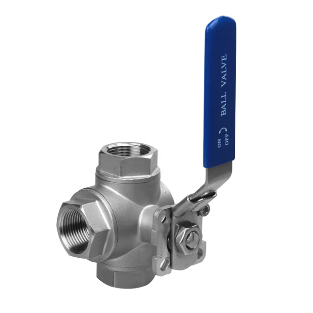 stainless steel three-way ball valve