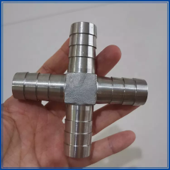 Stainless Steel 304/316 Hose Cross Fitting + Shape Hose Connector for High-Pressure Tubing, Hydraulic Pipe Fitting