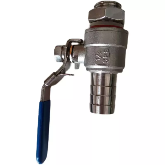 Custom Stainless Steel 304 316 2PC Threaded Hose Tail Valve