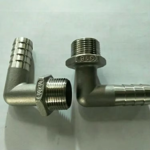 Custom Stainless Steel 304 316 Casting Threaded Hose Elbow Fitting