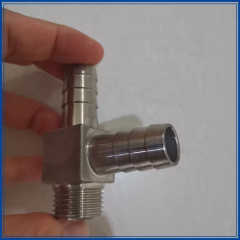 Custom Stainless Steel 304 316 Threaded Hose Tail Tee