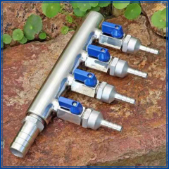 Custom Stainless Steel 304 316 Welding Hose Tail Nipple and Valve Manifold