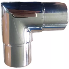 Custom Stainless Steel 304 316 Handrail Bracket Fittings Pipe Right Angle Elbow Rail Connector 311-42.4