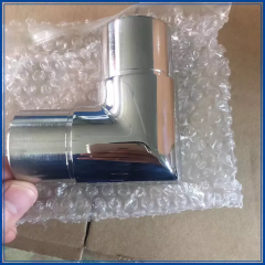 Custom Stainless Steel 304 316 Handrail Bracket Fittings Pipe Right Angle Elbow Rail Connector 311-42.4