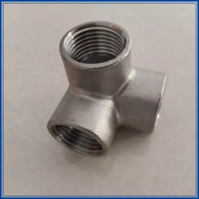 Stainless Steel 304 316 Female Threaded Stereoscopic Tee