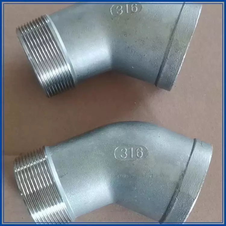 Investment Casting Stainless Steel 304 316 45 Deg Street Elbow
