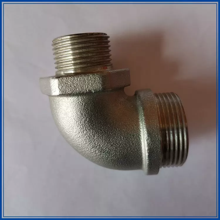 Custom Investment Casting Stainless Steel 304 316 90 Deg Male Threaded Elbow