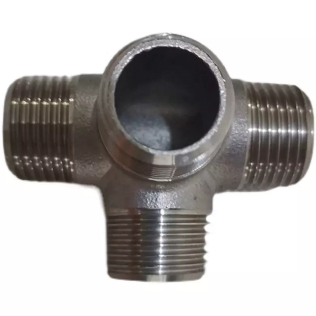 Custom Investment Casting Stainless Steel 304 316 Male Threaded Cross