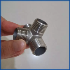 Custom Investment Casting Stainless Steel 304 316 Male Threaded Cross