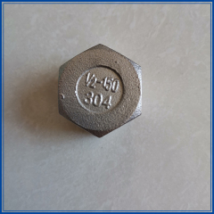 Custom Investment Casting Stainless Steel 304 316 Threaded Hex Cap