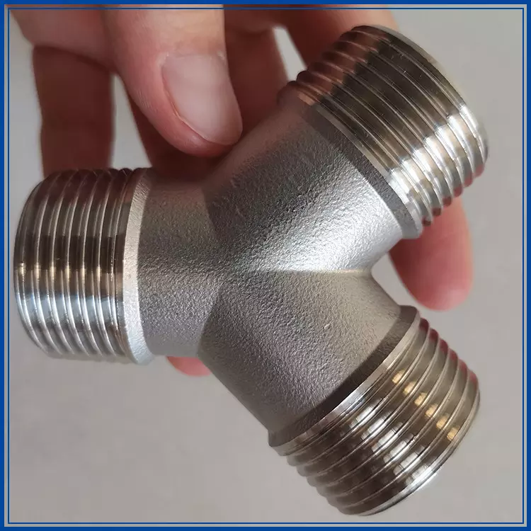 Stainless Steel 304 316 Male Threaded Y Type Tee