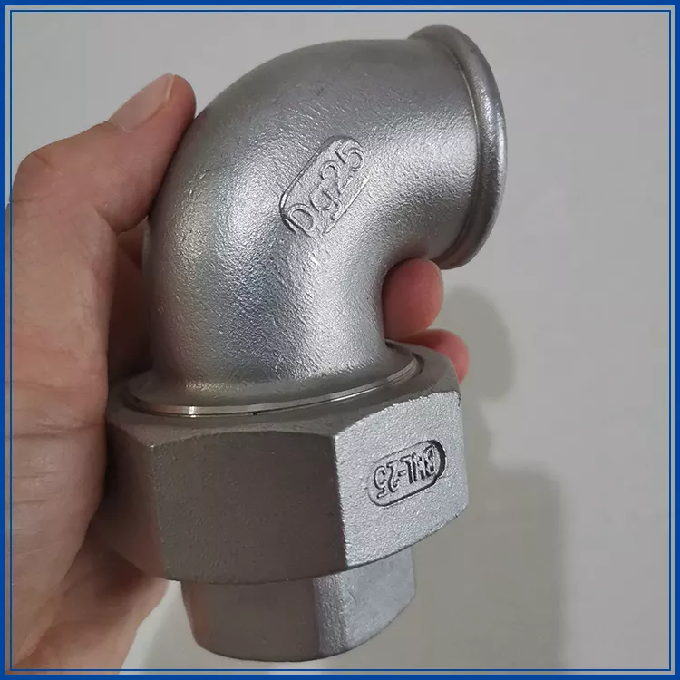 Custom Stainless Steel 304 316 Investment Casting Elbow Union