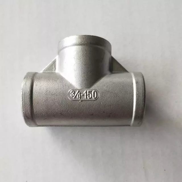 Stainless Steel 304 316 Investment Casting Threaded Tee