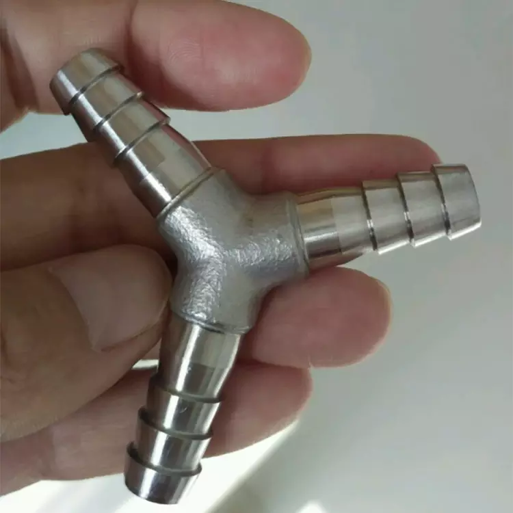 Custom Stainless Steel 304 316 Casting Y Shaped Hose Fitting