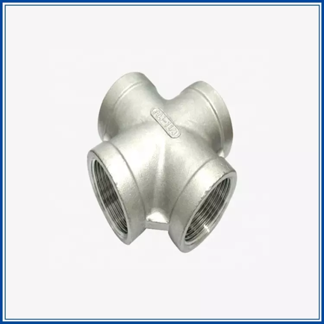 Custom Stainless Steel 304 316 Investment Casting Threaded Cross
