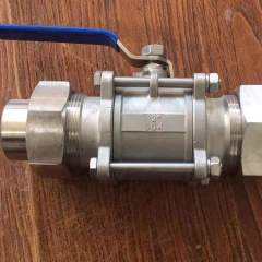 Custom Hot Sale High Quality Stainless Steel 304 316 3PCS Long Butt Weld End Union Ball Valve
