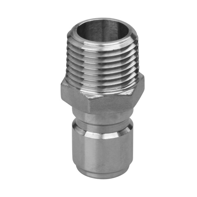 Custom CNC Machining SS304 Female Threaded 1/2 Npt Quick Disconnect Fitting Quick Connector Snap-in Connector